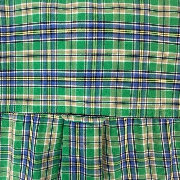 Chaps Green Plaid Short Sleeve Button Down Shirt Size M - Picture 6 of 10